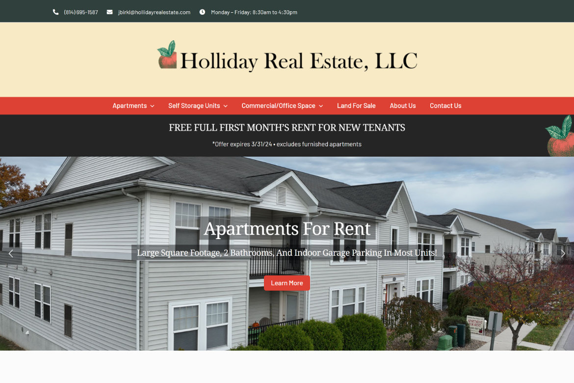 Holliday Real Estate home page